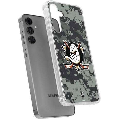 NHL Anaheim Ducks Camo Galaxy S24 Plus Clear Case